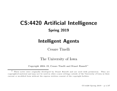 CS:4420 人工智能